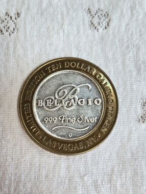 Bellagio .999 Fine Silver Ten Dollar Casino Token - Two-Tone Andy Warhol